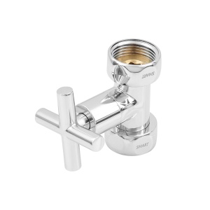 SMT8730SCH1010/2C Кран-Вентиль прямой, ручка крест, хром, 1"х1" г/г, с отражателем, 10 пар/кор фото в интернет-магазине SMARTGRP