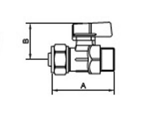 SMART SMT2021N0420 1/2" M x 20 кран шаровый  для металлопластиковой трубы, бабочка 50 штук в упаковке фото в интернет-магазине SMARTGRP