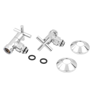 SMT8200SCH0405/2C Кран-Вентиль угловой, ручка крест, хром,  3/4"х1/2"г/ш, с отражателем, 10 пар/кор