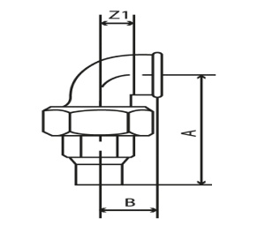 SDH 97 Американка угловая прямая 1/2" внутренняя резьба х 1/2" наружняя резьба, оцинкованная, 60 штук в упаковке фото в интернет-магазине SMARTGRP