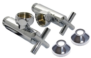 SMT8741SCH0410/2C Кран-Вентиль угловой, ручка крест, хром,  1"х1/2" г/ш, с отражате 10пар/ко