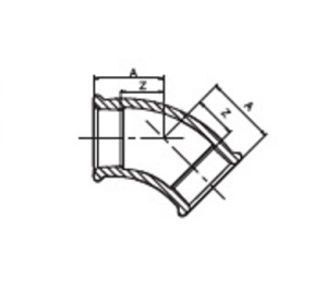 SDH 120 Угол 45 градусов 1/2" внутренняя резьба, оцинкованный, 150 штук в упаковке фото в интернет-магазине SMARTGRP