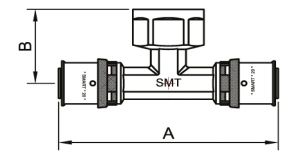 SMART SMT1659NY260626 T 26 x 1" F x 26 Тройник пресс - внутренняя резьба - пресс 40 штук в упаковке фото в интернет-магазине SMARTGRP