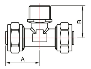 ТЕАМ 1608N160516 T 16 x 3/4" x 16 Тройник соединительный, цанга - наружняя резьба - цанга, 60 штук в упаковке фото в интернет-магазине SMARTGRP