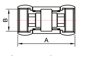 SANITAN 1730SCS1004 Соединение прямое гайка - гайка 1" х 1/2" для полотенцесушителей 20пар/кор. фото в интернет-магазине SMARTGRP