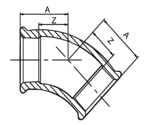SDH 120 Угол 45 градусов 3/4" внутренняя резьба, оцинкованный, 130 штук в упаковке фото в интернет-магазине SMARTGRP