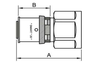SMART SMT1652NY001604 S 16 x 1/2 F Прямой пресс - внутренняя резьба 150 штук в упаковке фото в интернет-магазине SMARTGRP