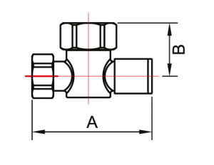 SMT8481SCH1005/2 Кран-Вентиль угловой, ручка колп., хром,  1"х3/4" г/г, 10пар/кор фото в интернет-магазине SMARTGRP