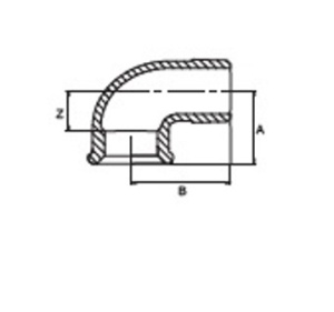 SDH 92 Угол 90 градусов 1/2" внутренняя резьба х 1/2" наружняя резьба,  оцинкованный, 180 штук в упаковке фото в интернет-магазине SMARTGRP